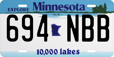 MN license plate 694NBB