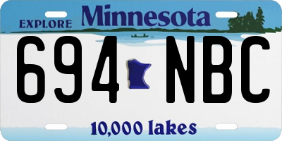 MN license plate 694NBC