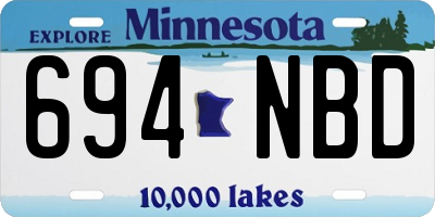 MN license plate 694NBD
