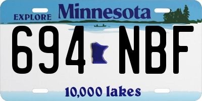 MN license plate 694NBF