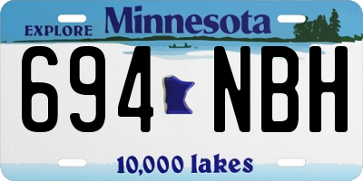 MN license plate 694NBH