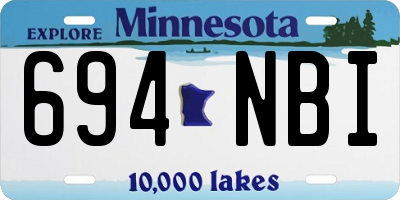MN license plate 694NBI