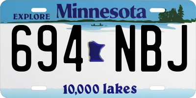 MN license plate 694NBJ