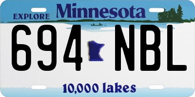 MN license plate 694NBL