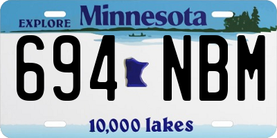 MN license plate 694NBM