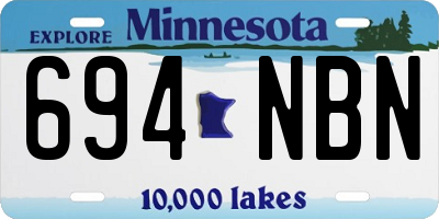 MN license plate 694NBN