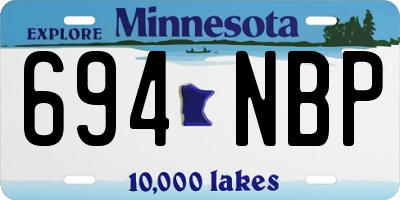 MN license plate 694NBP