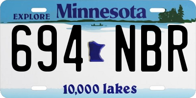 MN license plate 694NBR
