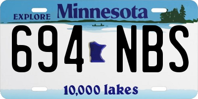MN license plate 694NBS