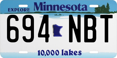 MN license plate 694NBT