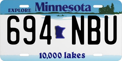 MN license plate 694NBU
