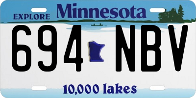 MN license plate 694NBV