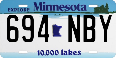 MN license plate 694NBY