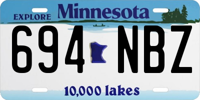 MN license plate 694NBZ