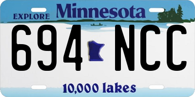 MN license plate 694NCC