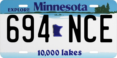 MN license plate 694NCE