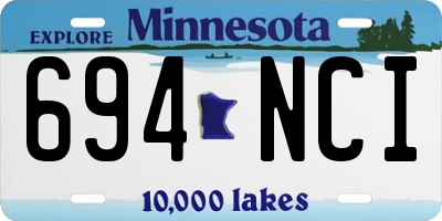 MN license plate 694NCI