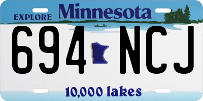 MN license plate 694NCJ