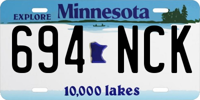 MN license plate 694NCK