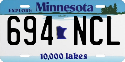 MN license plate 694NCL