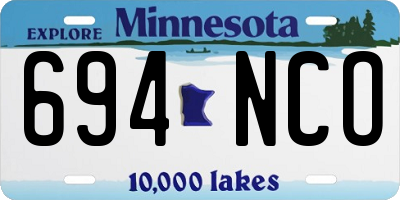 MN license plate 694NCO