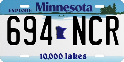 MN license plate 694NCR