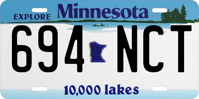 MN license plate 694NCT
