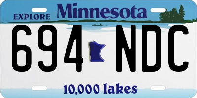 MN license plate 694NDC
