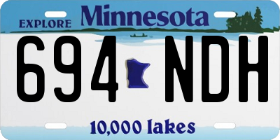 MN license plate 694NDH
