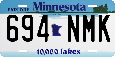 MN license plate 694NMK