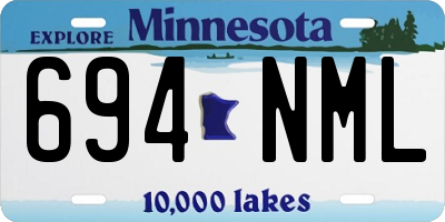 MN license plate 694NML