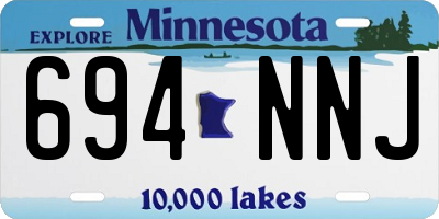 MN license plate 694NNJ