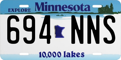 MN license plate 694NNS