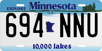 MN license plate 694NNU