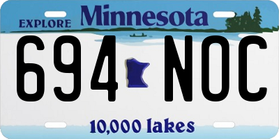 MN license plate 694NOC