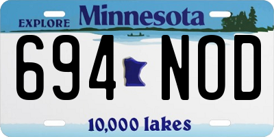 MN license plate 694NOD
