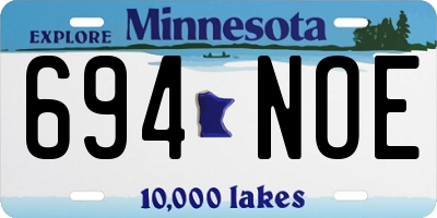 MN license plate 694NOE