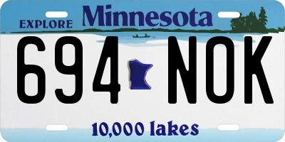 MN license plate 694NOK
