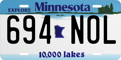 MN license plate 694NOL