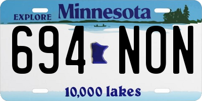 MN license plate 694NON