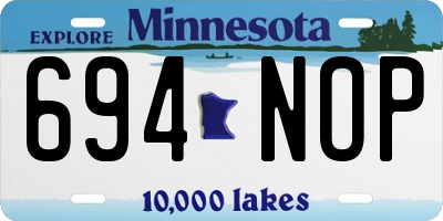MN license plate 694NOP
