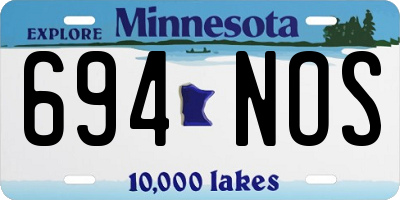 MN license plate 694NOS
