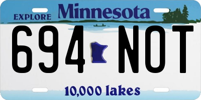 MN license plate 694NOT