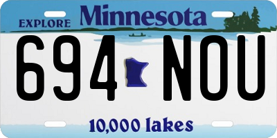 MN license plate 694NOU