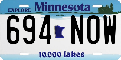 MN license plate 694NOW