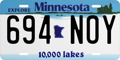 MN license plate 694NOY