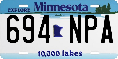MN license plate 694NPA