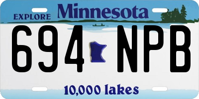 MN license plate 694NPB