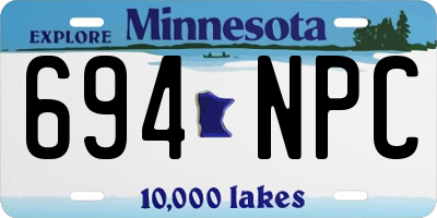MN license plate 694NPC