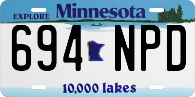 MN license plate 694NPD